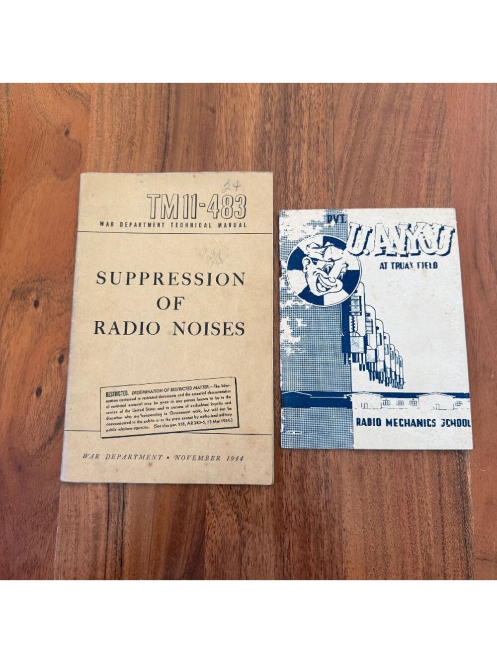 1943 WWII US Army Air Forces Truax Field Radio School Book The Beam TM 11-483